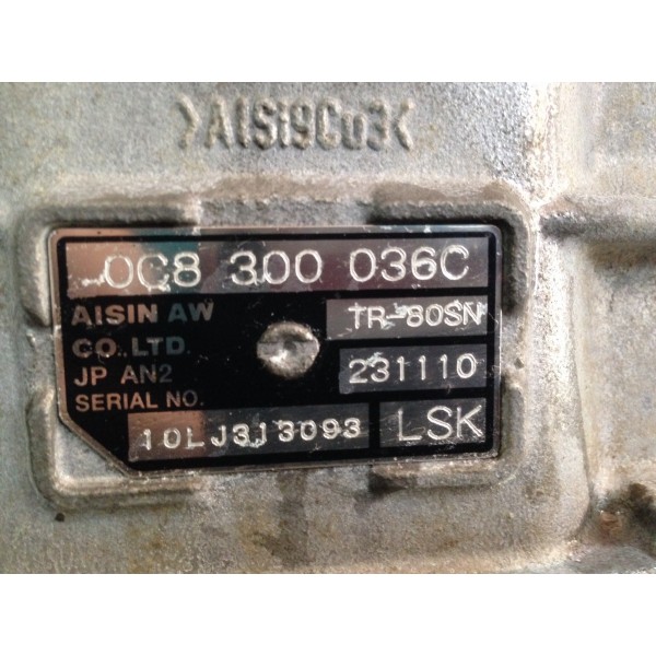 Transmissão Automática Volkswagen Touareg 3.6L  [0C8300036C]