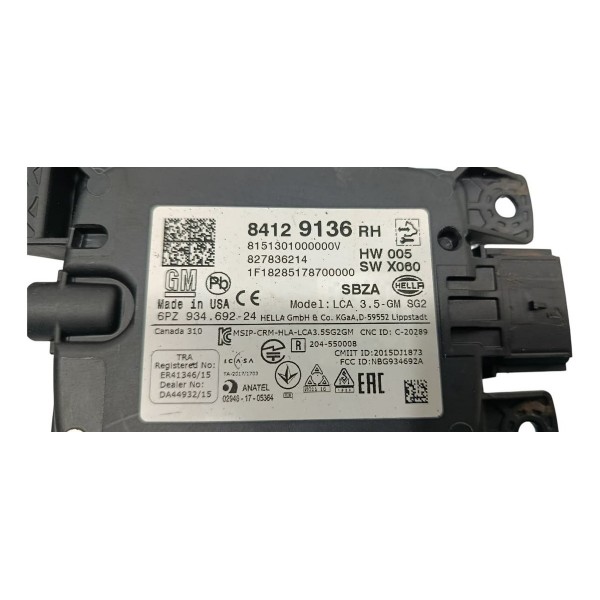 Módulo Traseiro Dir. Ponto Cego Parachoque Gm Equinox 2018