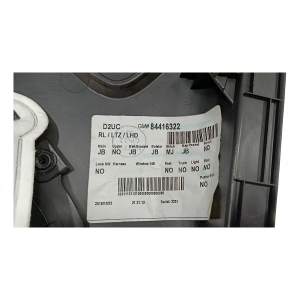 Forro Porta Traseiro Esquerdo Chevrolet Equinox 2018