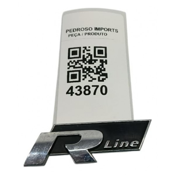 Emblema Rline Paralama Dianteiro Volkswagen Touareg 2014 Prateado