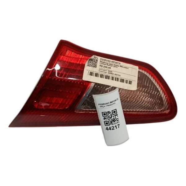 Lanterna Traseira Direita Mitsubishi Lancer Ralliart 2012 Direito/passageiro Vermelho