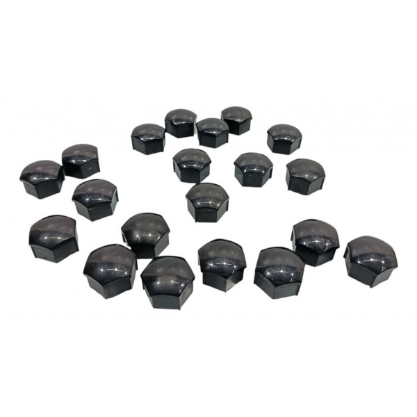 Kit 20 Tampas Parafuso Roda Range Rover Sport 3.0 D350 2024 Preto