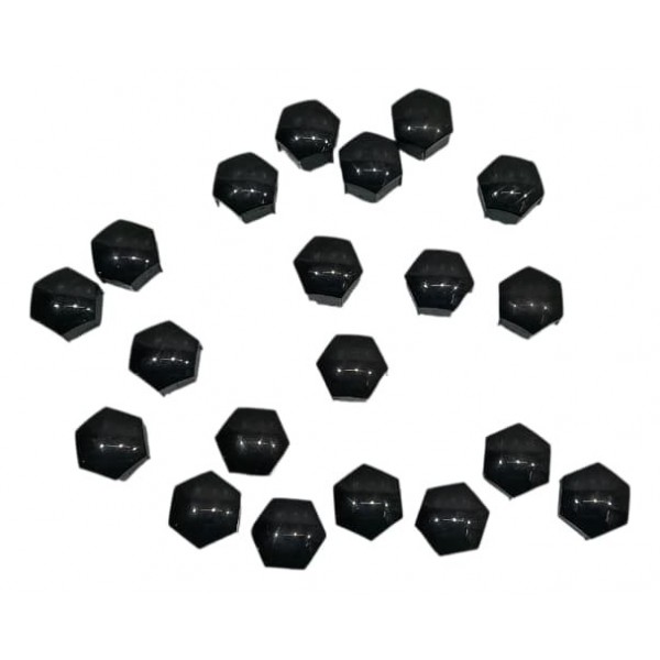 Kit 20 Tampas Parafuso Roda Range Rover Sport 3.0 D350 2024 Preto