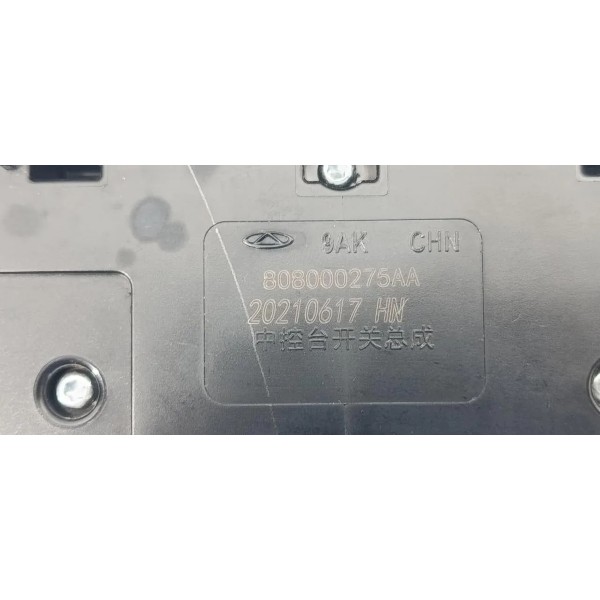 Comando Som Multimídia Pisca Alerta Chery Tiggo 8 2021 Preto