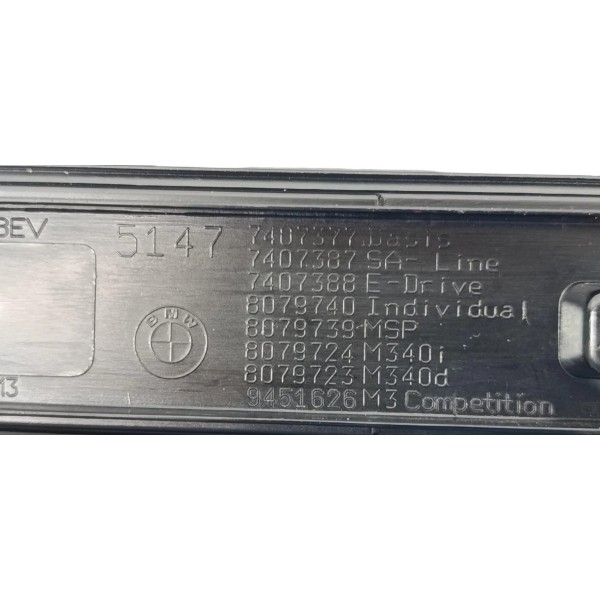 Soleira Porta Dianteira Bmw G20 320i 2021 7407387 Preto