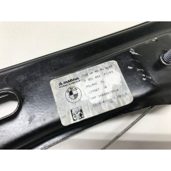 Maquina De Vidro Traseira Direita Bmw 320 F30 2016 7351050