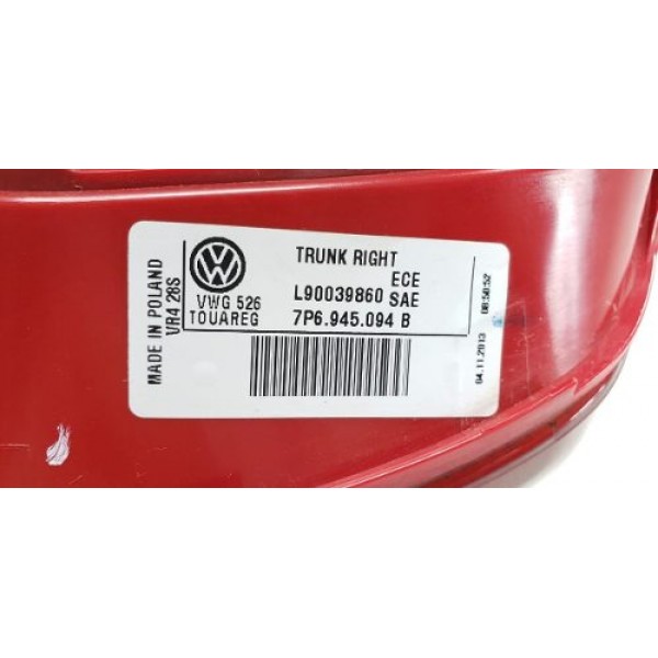 Sinaleira Tampa Traseira Vw Touareg 4.2 V8 2014 