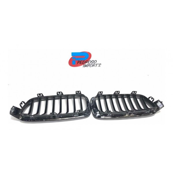 Par Grades Dianteiras Bmw 320 F30 (plotado Preta) Original
