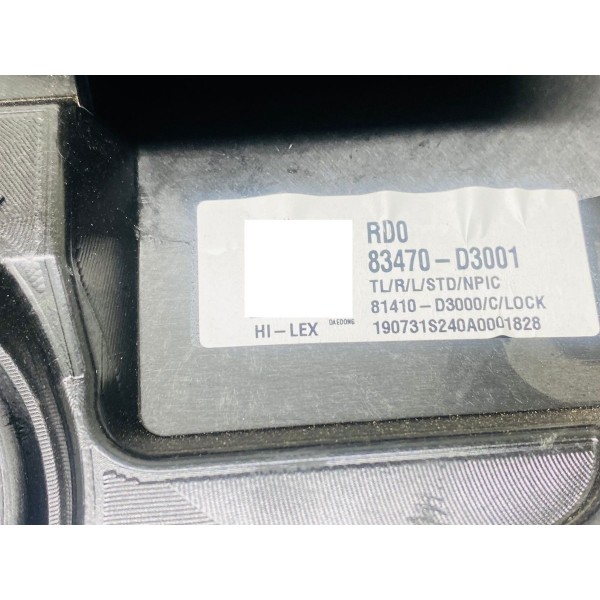 Máquina Vidro Trás. Esquerda Hyundai New Tucson Turbo Gdi 20