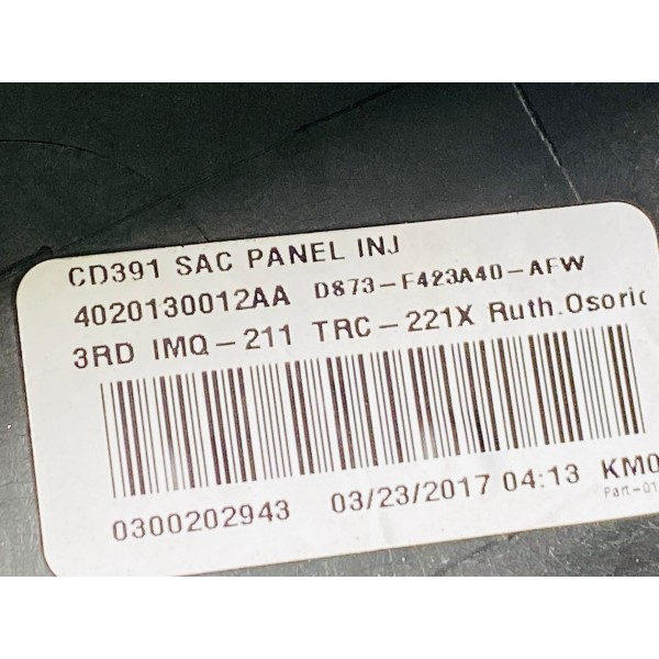 Painel Capô Traseiro Ford Fusion Ecoboost Titanium 2.0 2017