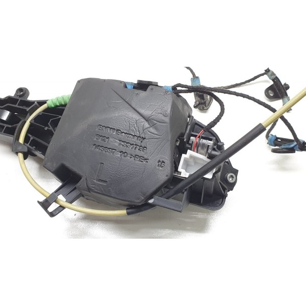 Maçaneta Externa Traseira Esquerda Completa Bmw X3 F25 2014 Preto