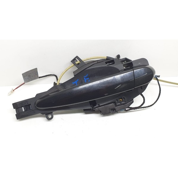 Maçaneta Externa Traseira Esquerda Completa Bmw X3 F25 2014 Preto