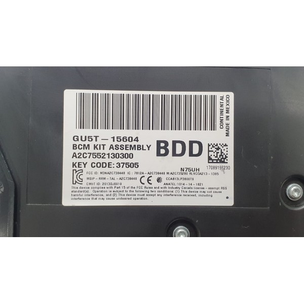 Caixa De Fusíveis Ford Fusion Ecoboost Titanium 2.0 2017