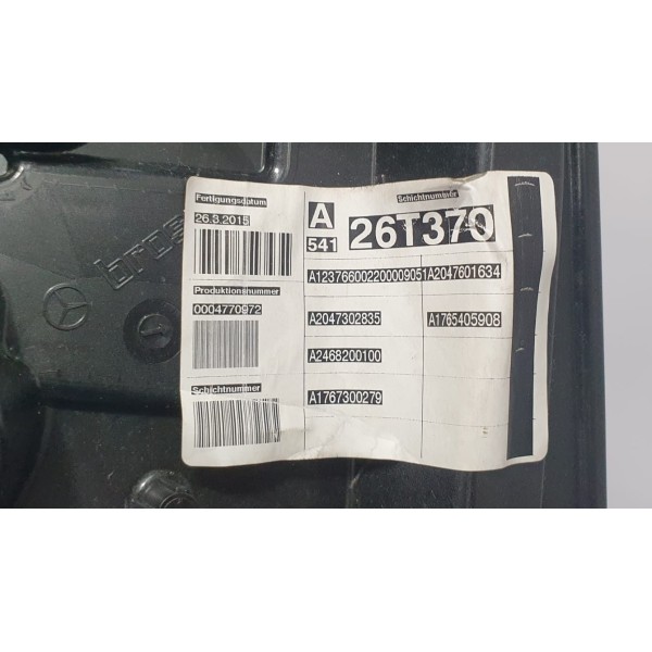 Máquina De Vidro Traseira Direita Mercedes Benz A 200 2015