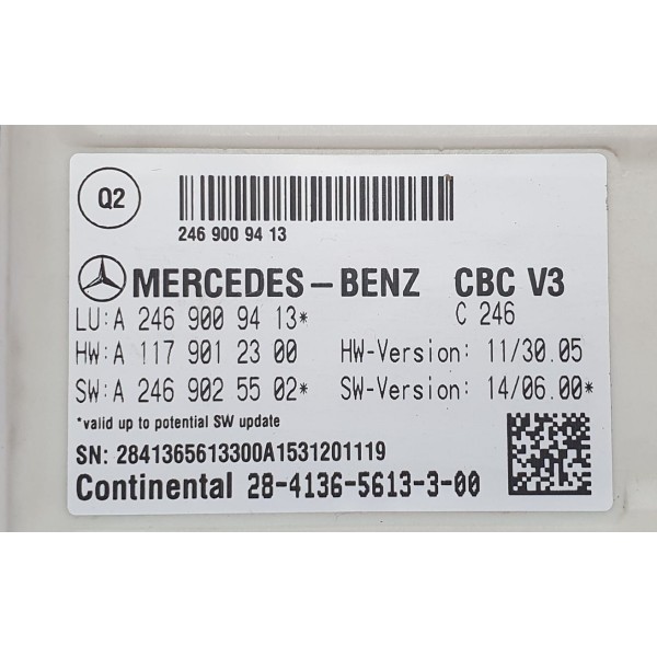Módulo Conforto Mercedes Benz A 200 2015 Cód. A2469009413
