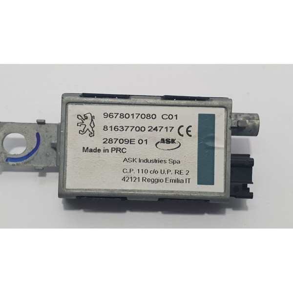 Amplificador Antena Peugeot 3008 1.6 Thp 2018 Cód 9678017080 Preto