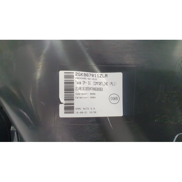 Forro De Porta Dianteiro Esquerdo Vw Taos 1.4 250 Tsi 2022