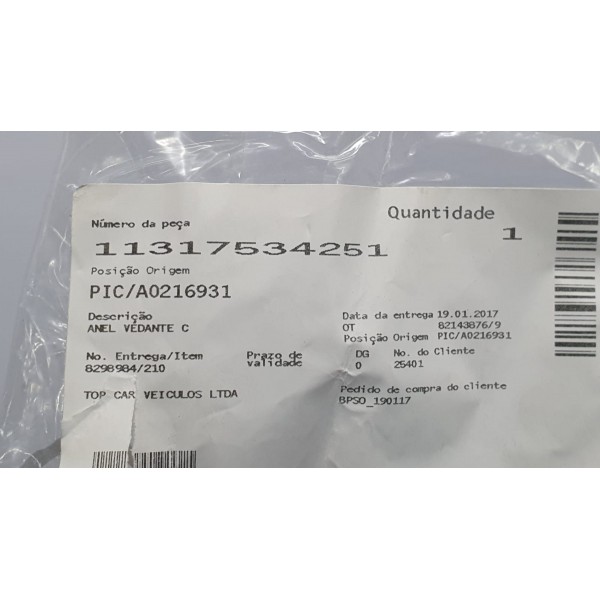 Anel Tensionador Corrente De Comando Bmw 320i F30 2015