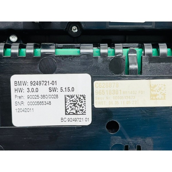 Comando Ar Condicionado Bmw 750 2011 A 2015 Cód. 9249721