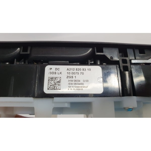 Botão Comando Vidros Diant. Esquerdo Mercedes Benz E350 2010