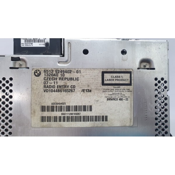 Rádio Bmw X1 Sdrive 2012 Cód. 65129249402 // 9249402