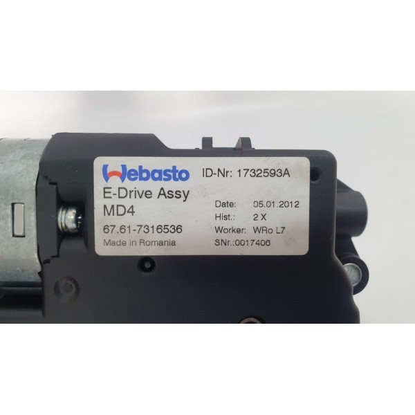 Motor Teto Solar Bmw 320i F30 2015 Cód 67617316536