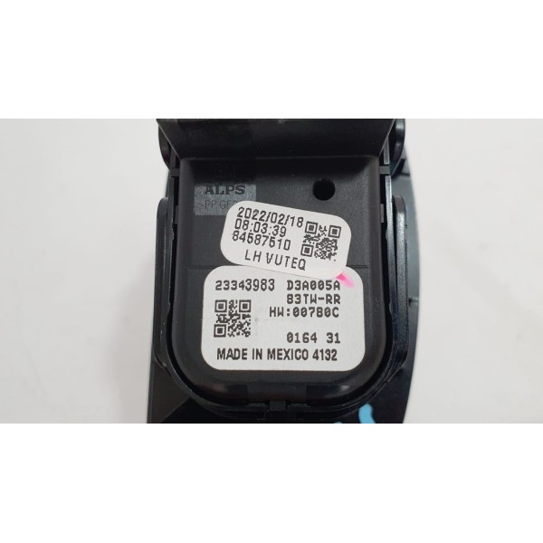 Botão Vidro Elétrico Porta Tras Esq Gm Equinox Premier 2022