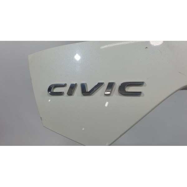 Aplique Tampa Traseira Honda Civic Touring 2017 - Branco