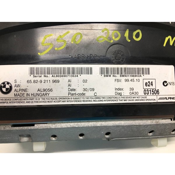 Tela Display 8.8  Bmw 550 2010 6582 9211969