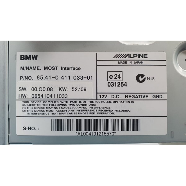 Kit Módulo Interface iPhone iPod Bmw Séries 3, 5, 6, 7, X