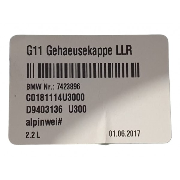 Capa Do Retrovisor L/direito Bmw Série 7 G11 2018