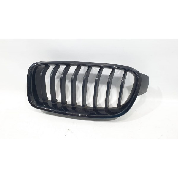Grade Dianteira Bmw 320 328 335 F30 Envelopada Preto  Brilhante