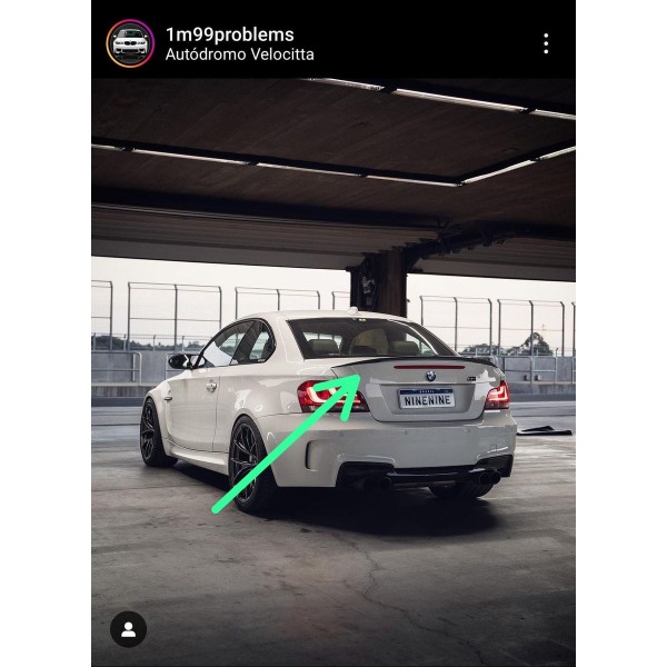 Spoiler Aerofólio Fibra De Carbono Original Bmw 1m 130 E88