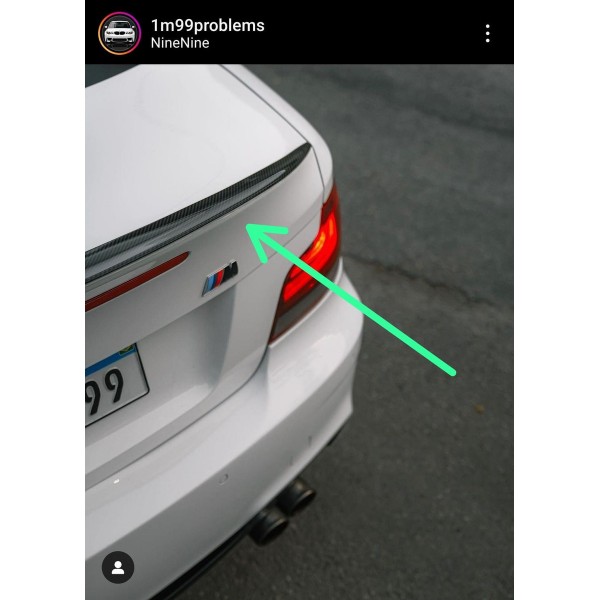 Spoiler Aerofólio Fibra De Carbono Original Bmw 1m 130 E88