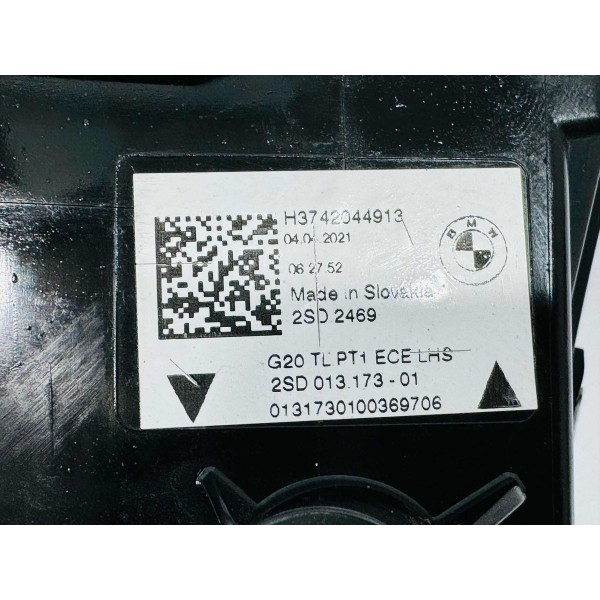 Lanterna Traseira Esquerda Bmw 320 G20 2021 Esquerdo Vermelho