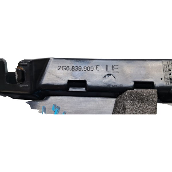 Moldura Acabamento Porta Traseira Esq Vw Nivus Highline 2022 Preto