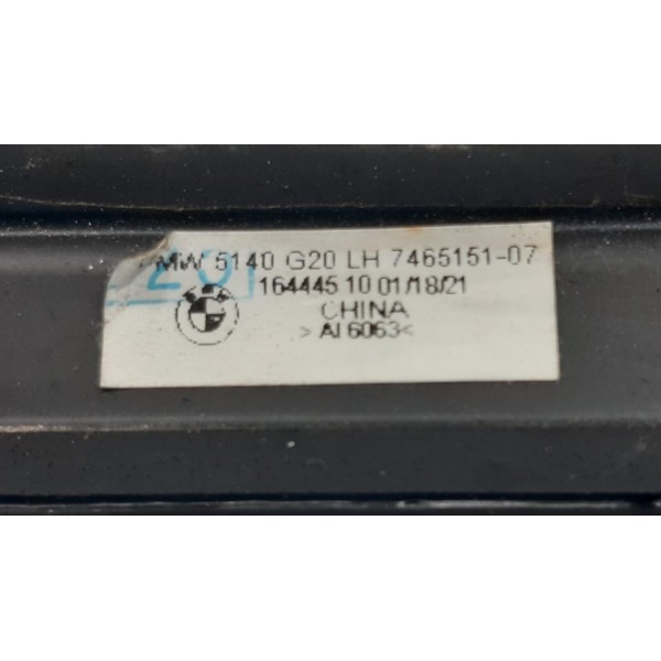 Pestana Externa Traseira Esquerda Bmw 320i Gp Sport 2022 Preto