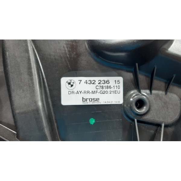 Máquina De Vidro Traseira Direita Bmw 320i Gp Sport 2022