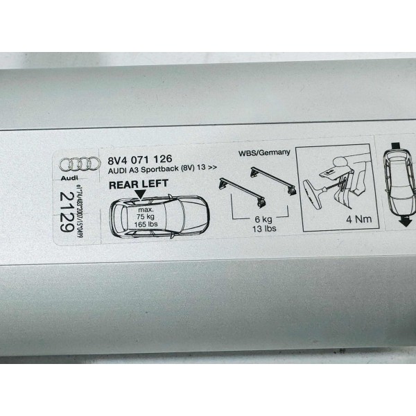 Rack Travessa Teto Audi A3 2016-2020 Novo Original 8v4071126 Prata