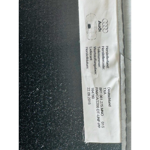 Tapetes Dianteiros De Veludo Audi Q5 2009-2016 Original Preto