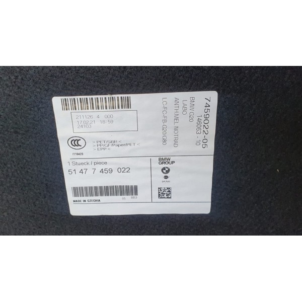 Tampão Assoalho Estepe Bmw 320i M Sport 2022