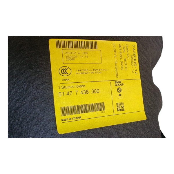 Forro Porta-malas Lado Direito Bmw 320i M Sport 2022